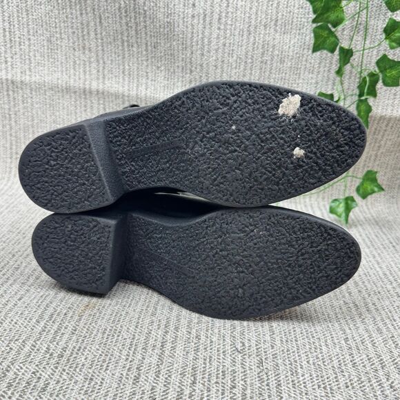 ZARA Women Size 39/8.5 Ankle Boots Black Heel Pointed Toe Buckle - Picture 5 of 9